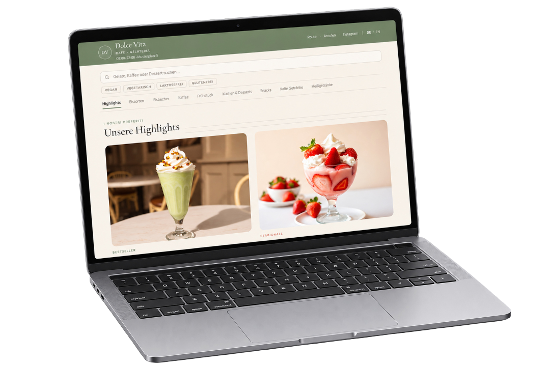 Website für Dolce Vita